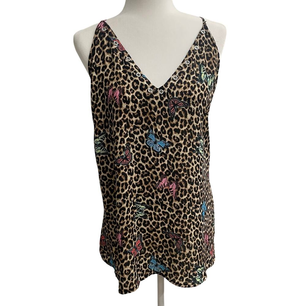 Rue 21  Animal Print Butterflies Semi Sheer Flowy Top Plus Size 4X